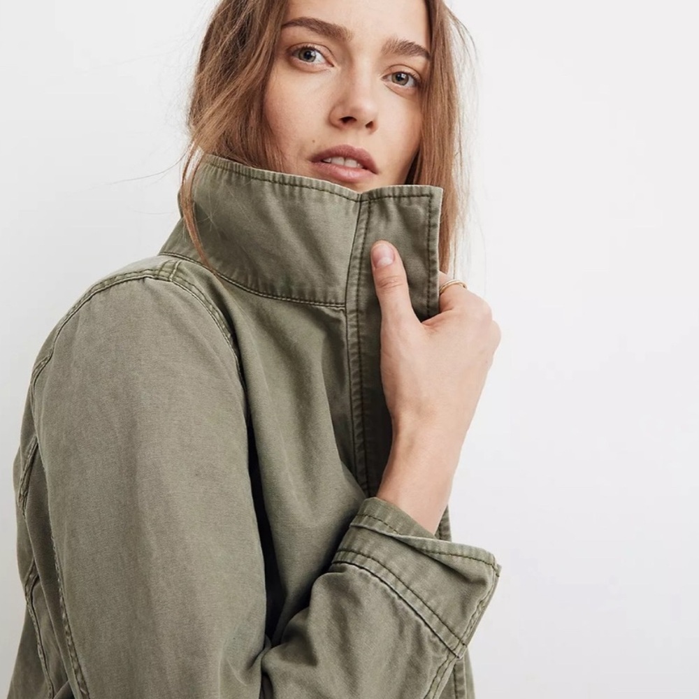 NWT Madewell Passage Utility Jacket Olive Green Size S - Picture 6 of 14
